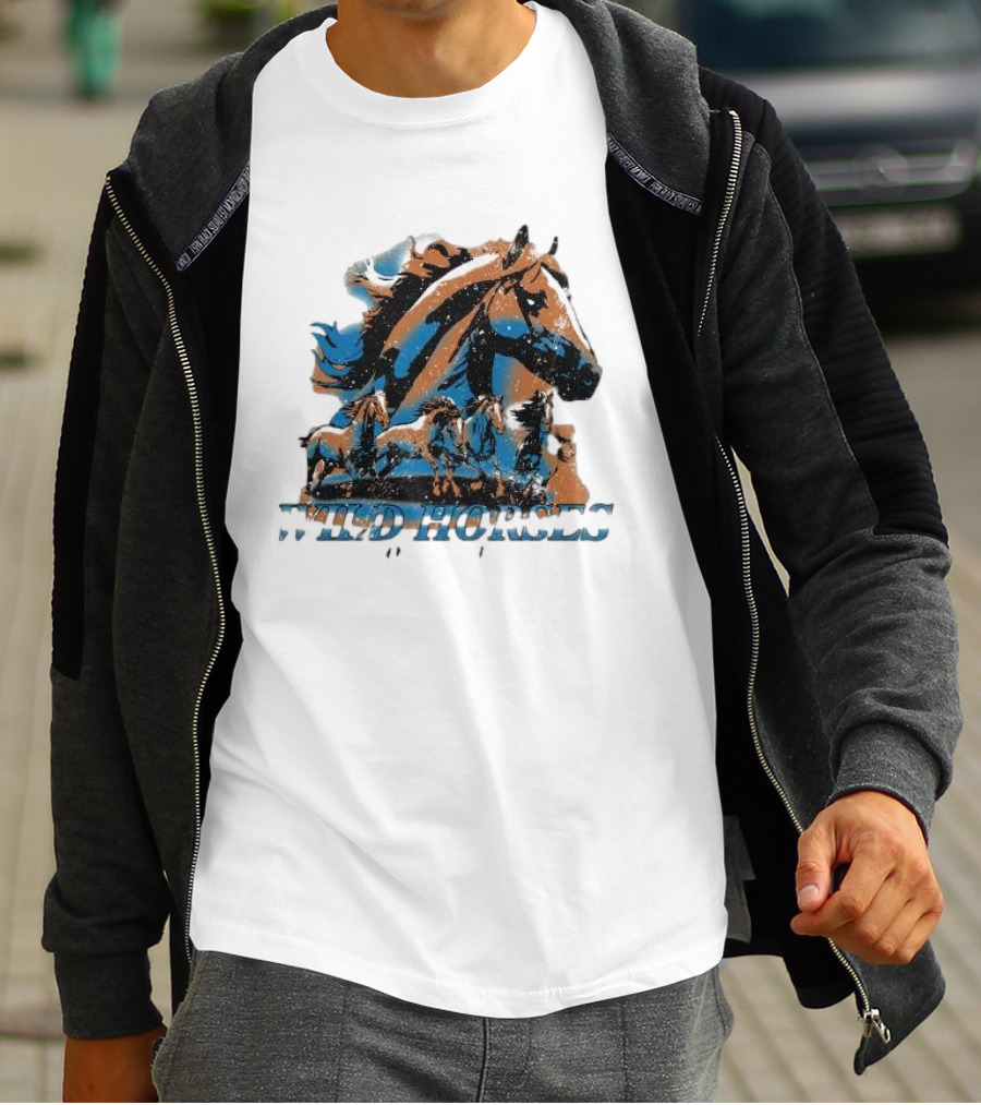 Wild Horses Born To Run Running Wild Hang Over Gang T-Shirt