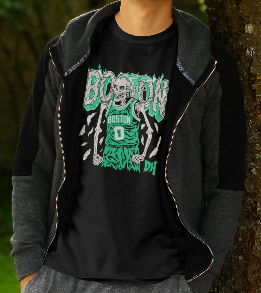 Drip Heads Celtics Boston Skeleton Jersey DH 0 T-Shirt
