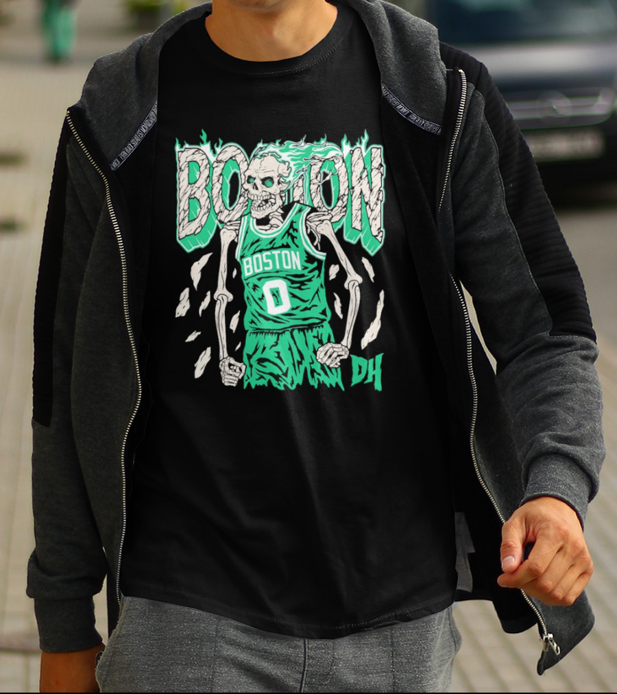 Drip Heads Celtics Boston Skeleton Jersey DH 0 T-Shirt