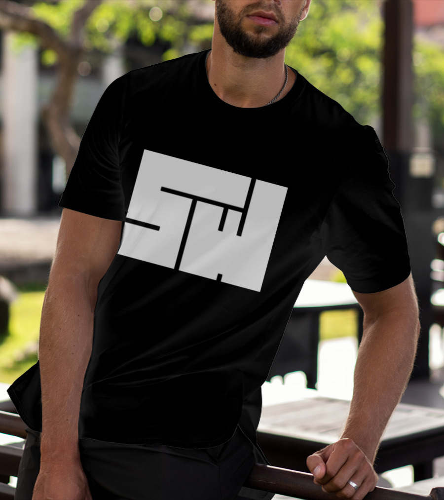 Sw Minimal Second Wind Puzzle Style Monogram T-Shirt