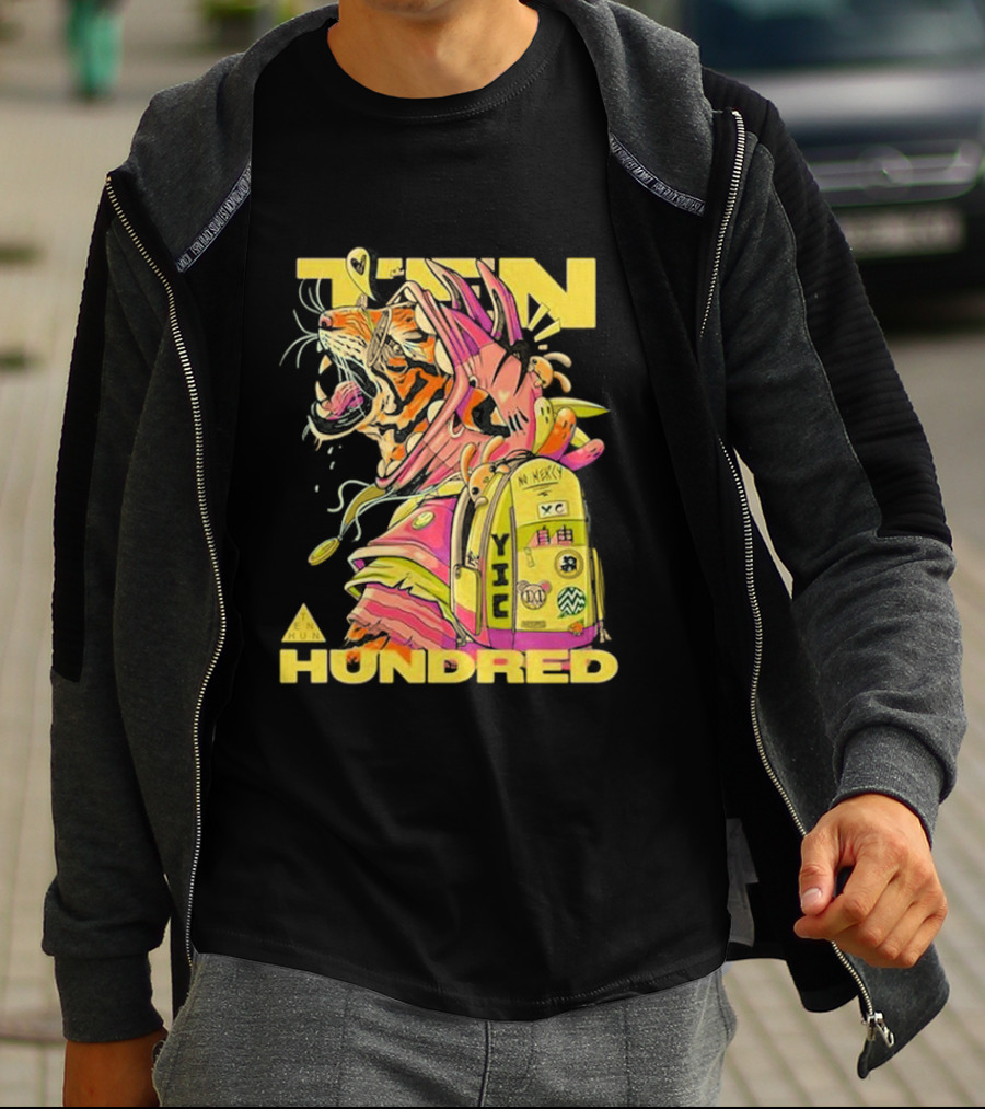 TENHUNDRED Tiger Backpack Wear Your Mask HUNDRED T-Shirt