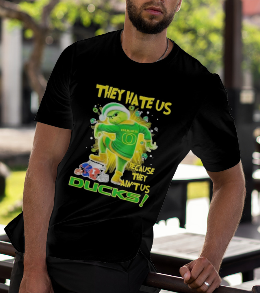 They Hate Us Because They Ain't Us Ducks Merry Christmas T-Shirt