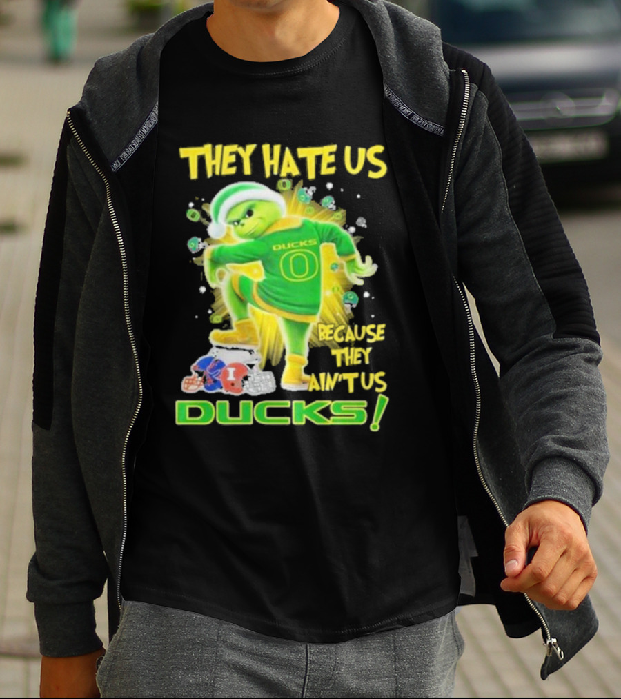 They Hate Us Because They Ain't Us Ducks Merry Christmas T-Shirt