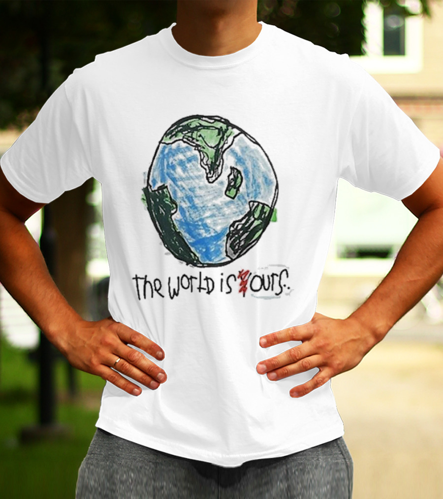 After School Special The World Is Yours Earth Drawing T-Shirt