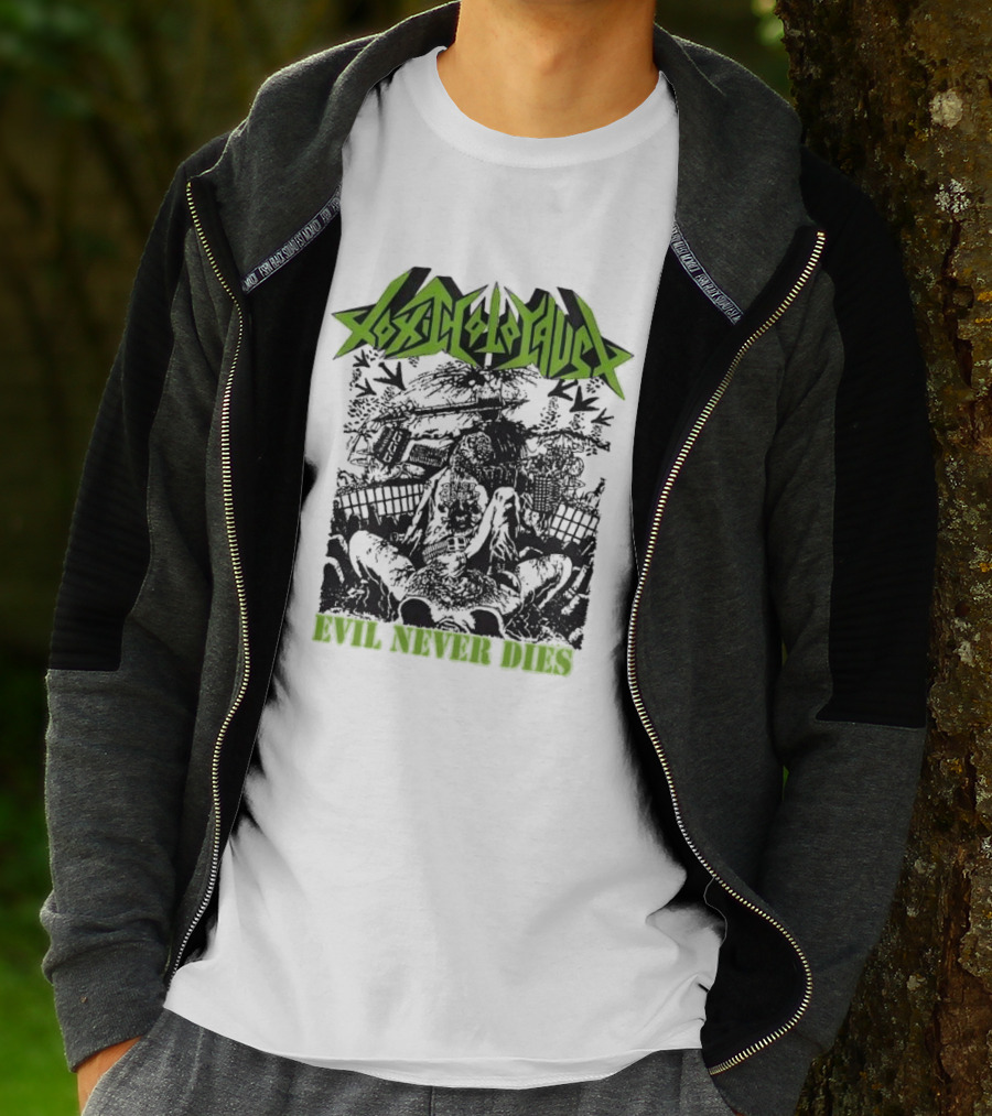 Toxic Holocaust Evil Never Dies Monster Earth Apocalypse Print T-Shirt