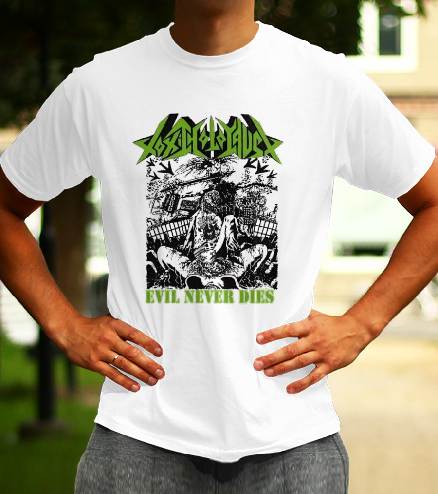 Toxic Holocaust Evil Never Dies Monster Earth Apocalypse Print T-Shirt