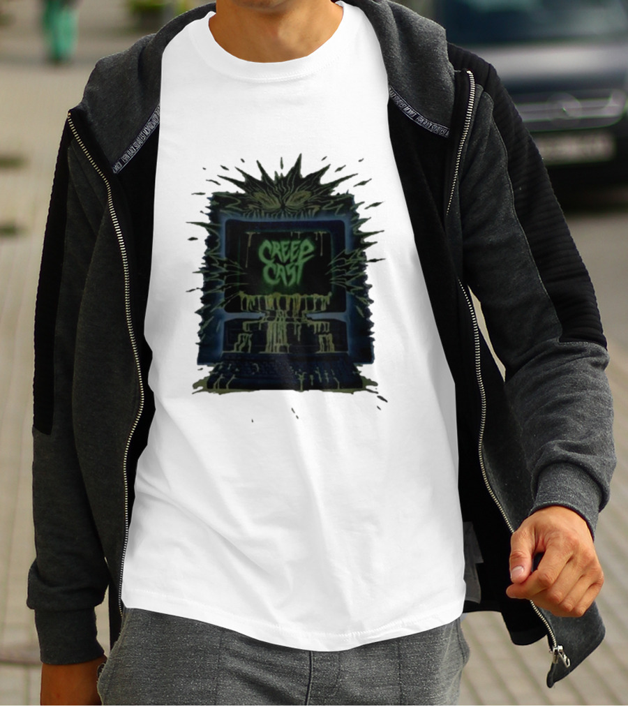 Creep Cast Horror Computer Monster Who Up Creepin T-Shirt