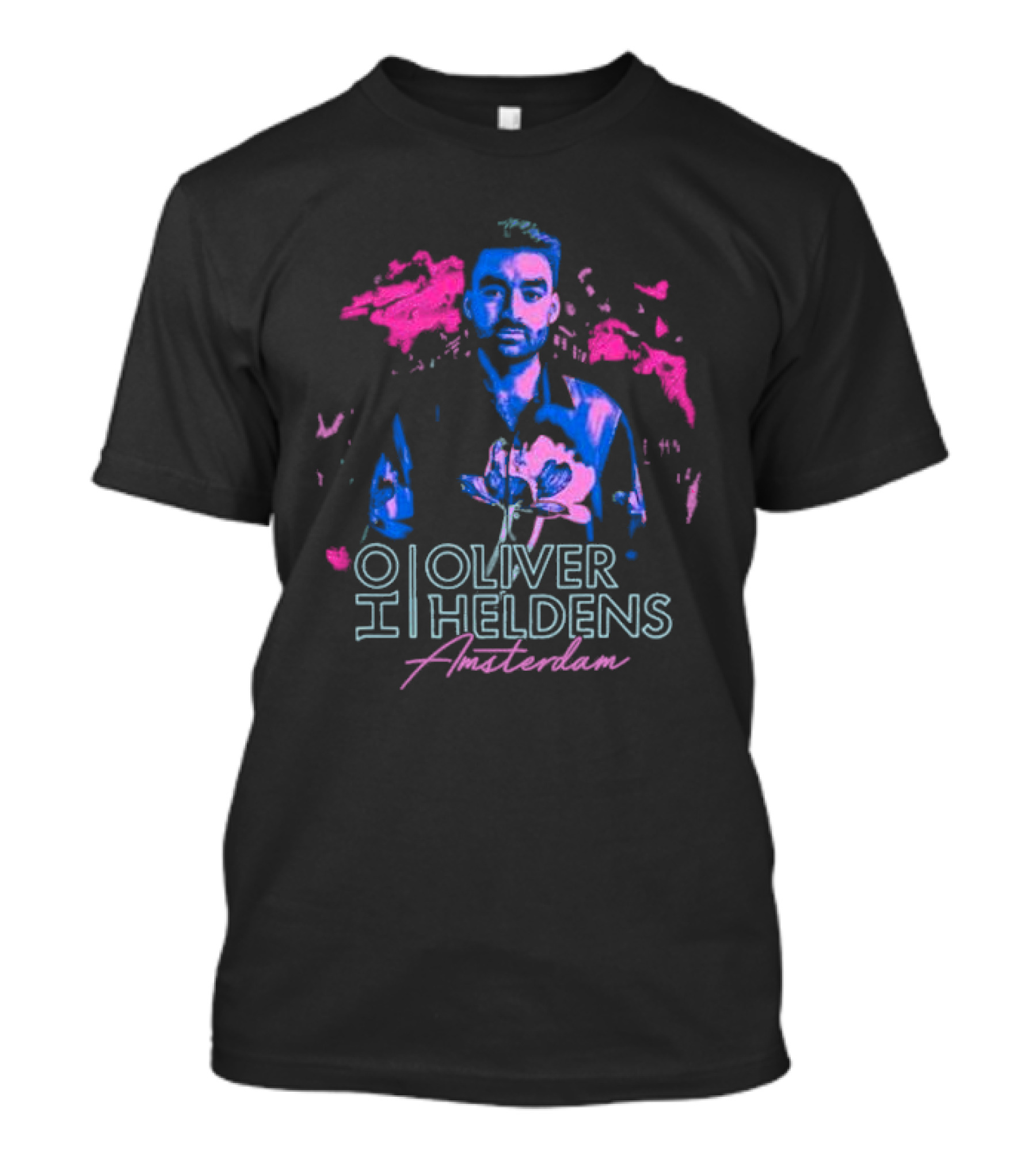 Oliver Heldens Amsterdam Neon Portrait 1980s T-Shirt