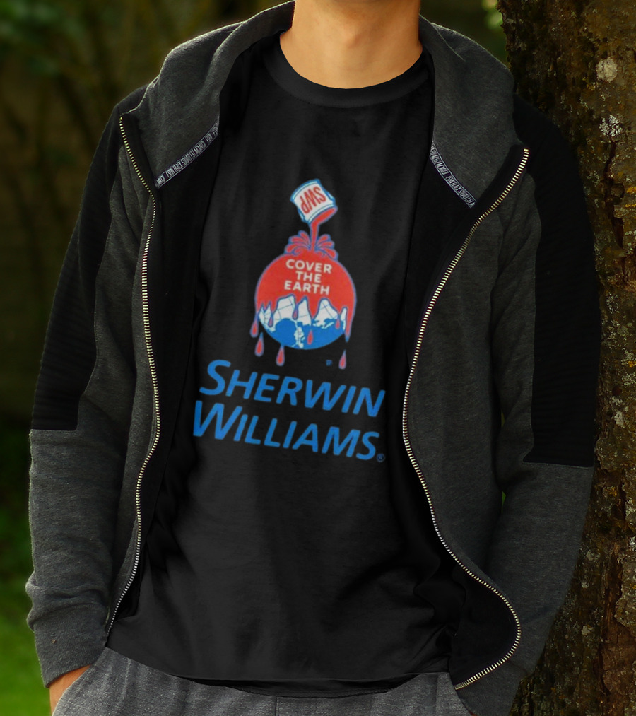 Sherwin Williams Cover The Earth Logo Iconic Branding T-Shirt