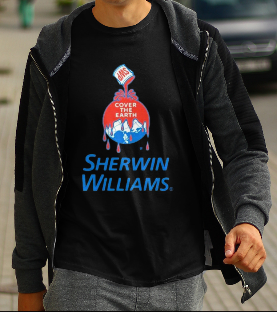 Sherwin Williams Cover The Earth Logo Iconic Branding T-Shirt