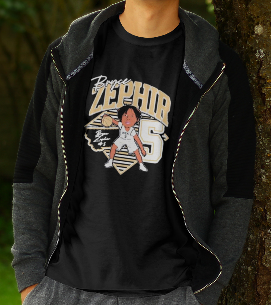 Bryce Zephir 5 Basketball Montana State Guard T-Shirt