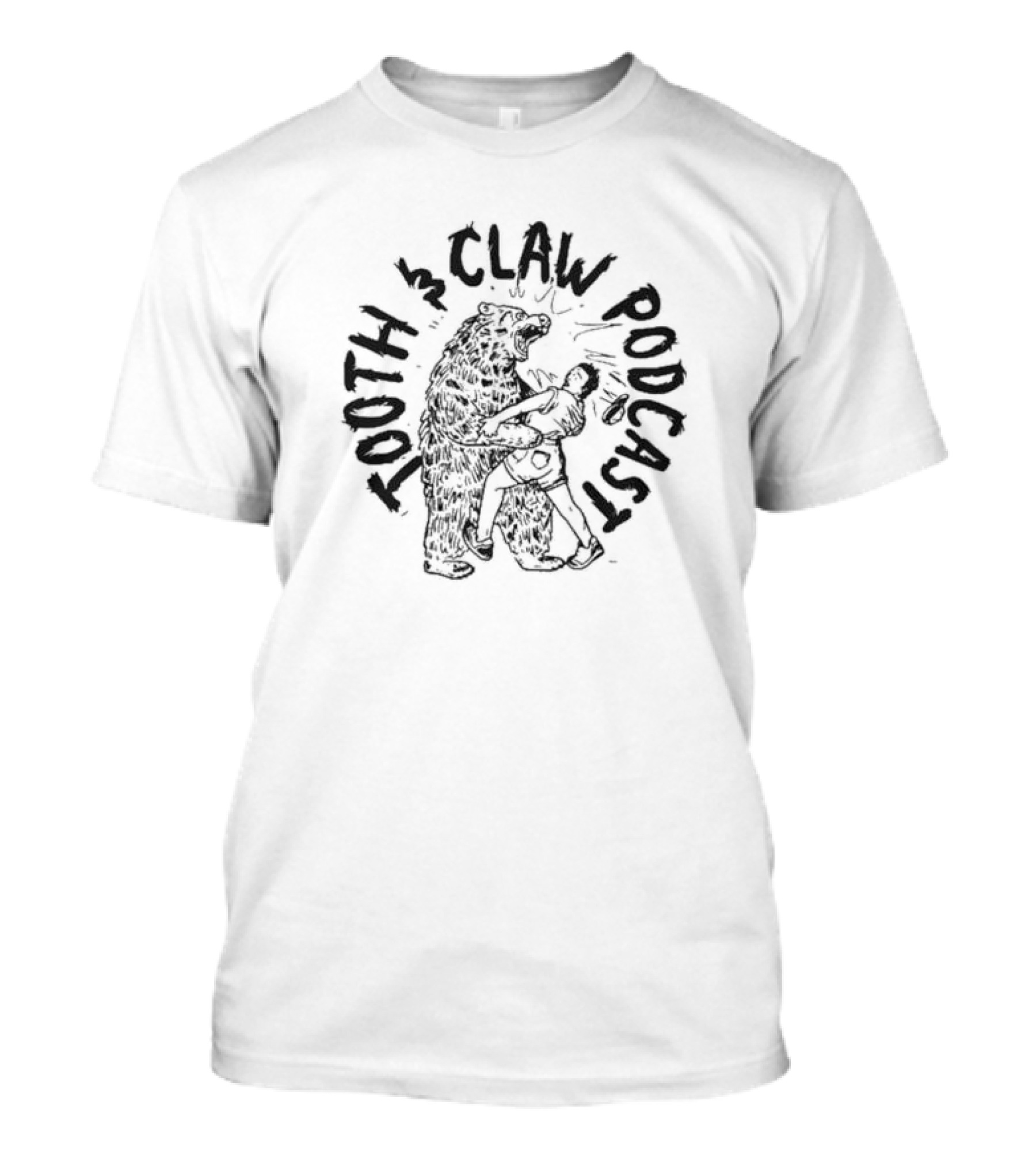 Tooth And Claw Podcast Bear Hug Merch T-Shirt