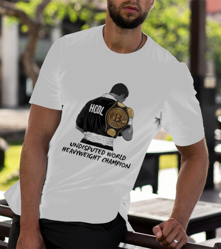 HODL Undisputed World Heavyweight Champion Bitcoin T-Shirt