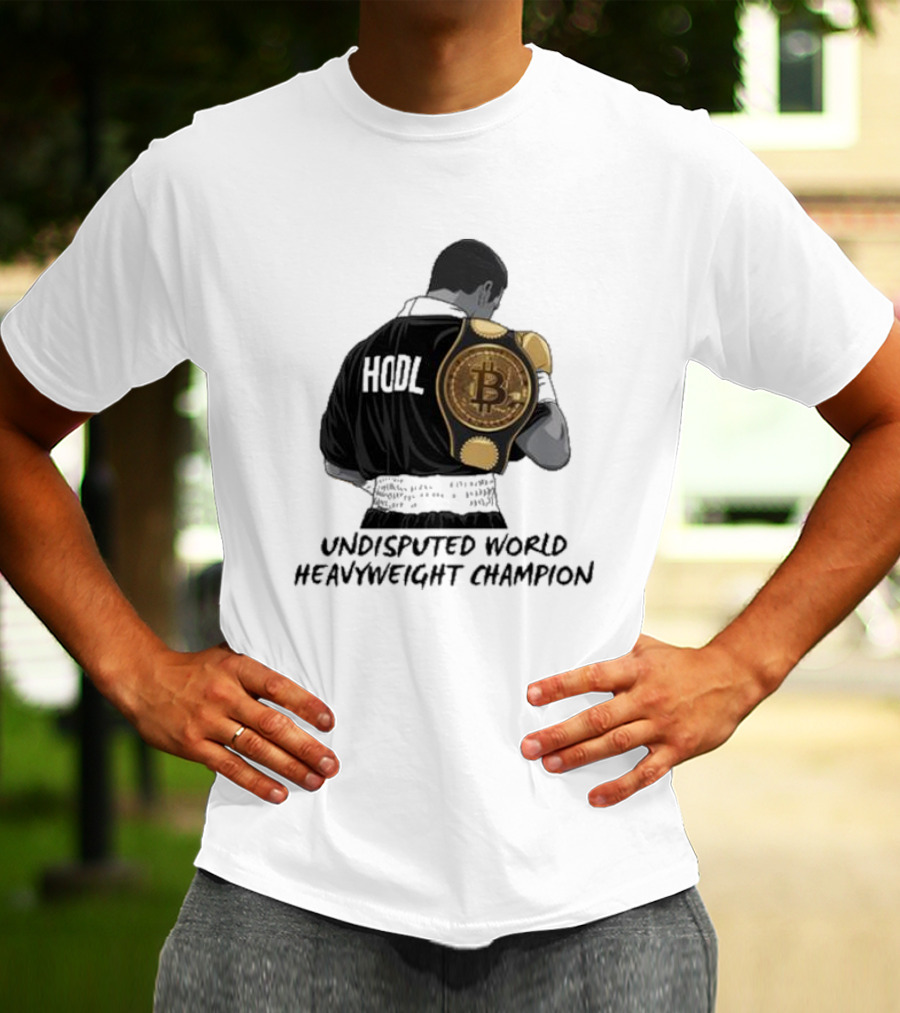 HODL Undisputed World Heavyweight Champion Bitcoin T-Shirt