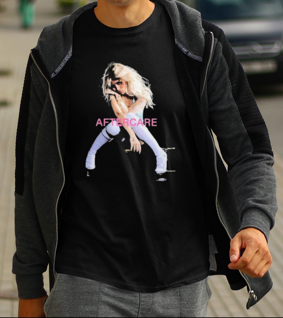AFTERCARE Album Cover Girl In White T-Shirt