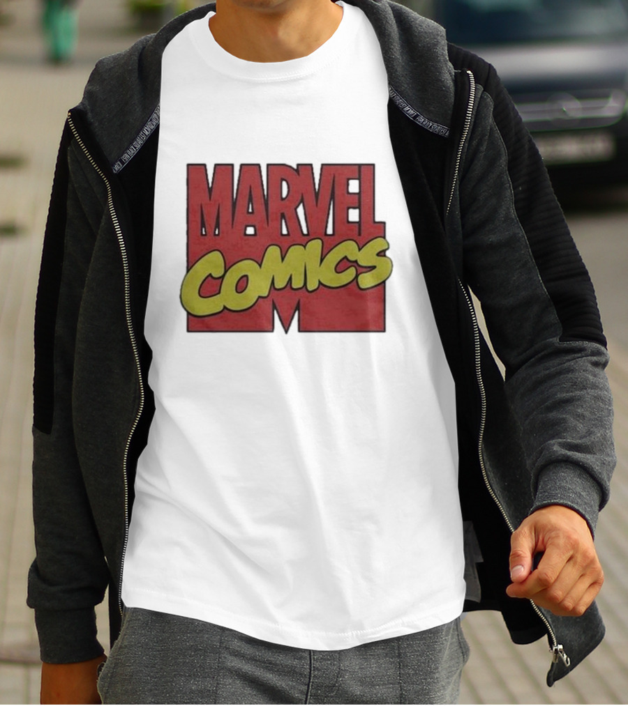 Marvel Comics Retro 1990 Bold Red Yellow T-Shirt