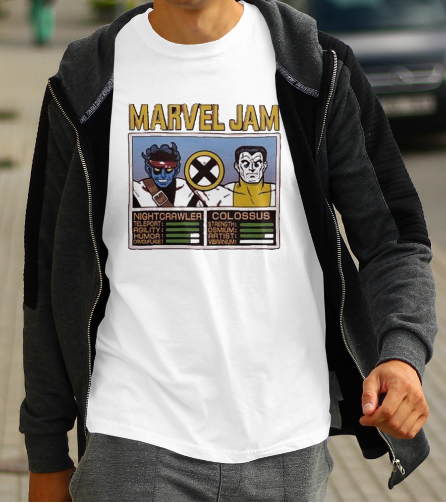 Marvel Jam Nightcrawler Colossus Teleport Agility Strength Osmium T-Shirt