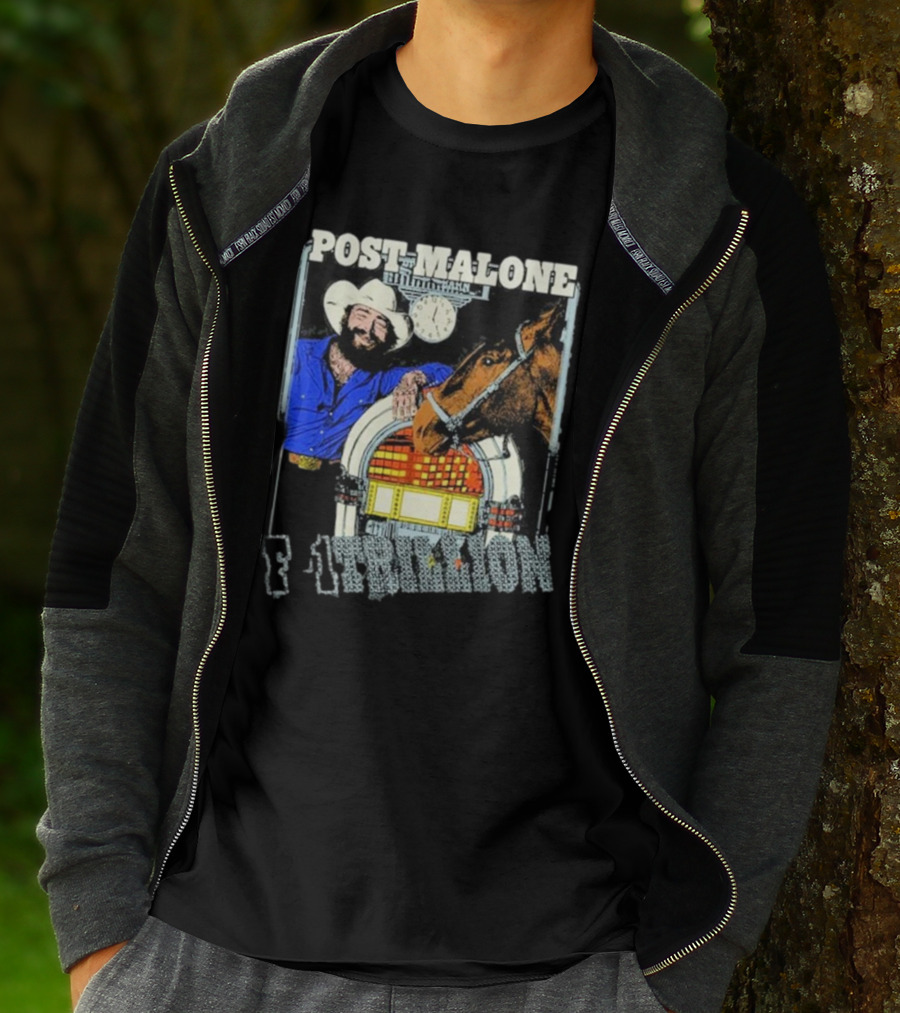 Post Malone F-1 Trillion Juke Box Cowboy And Horse Scene T-Shirt