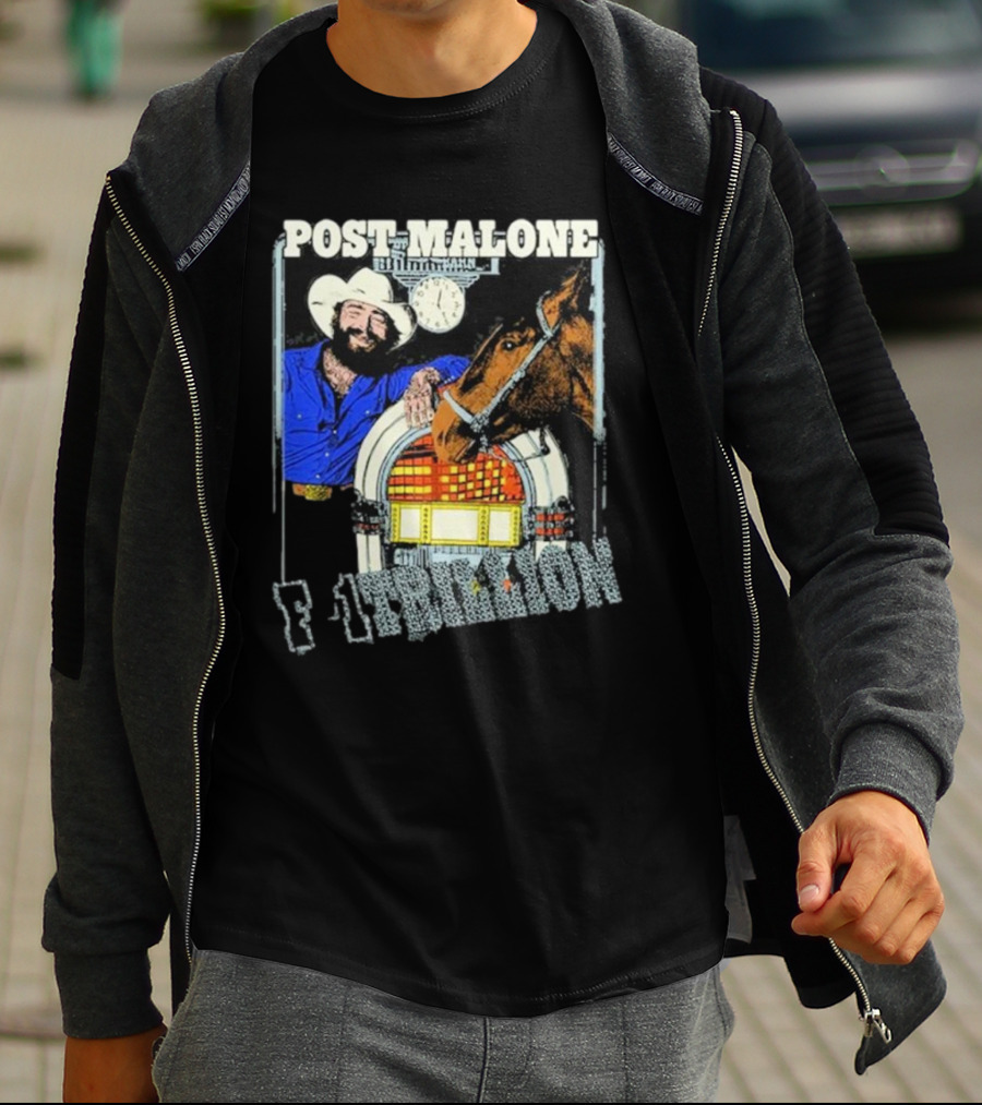 Post Malone F-1 Trillion Juke Box Cowboy And Horse Scene T-Shirt