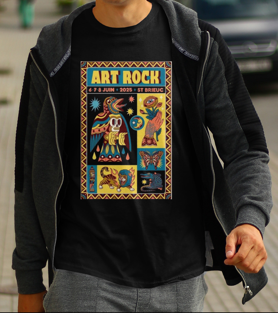 Art Rock Festival 2025 St Brieuc June 6-8 Bretagne France T-Shirt