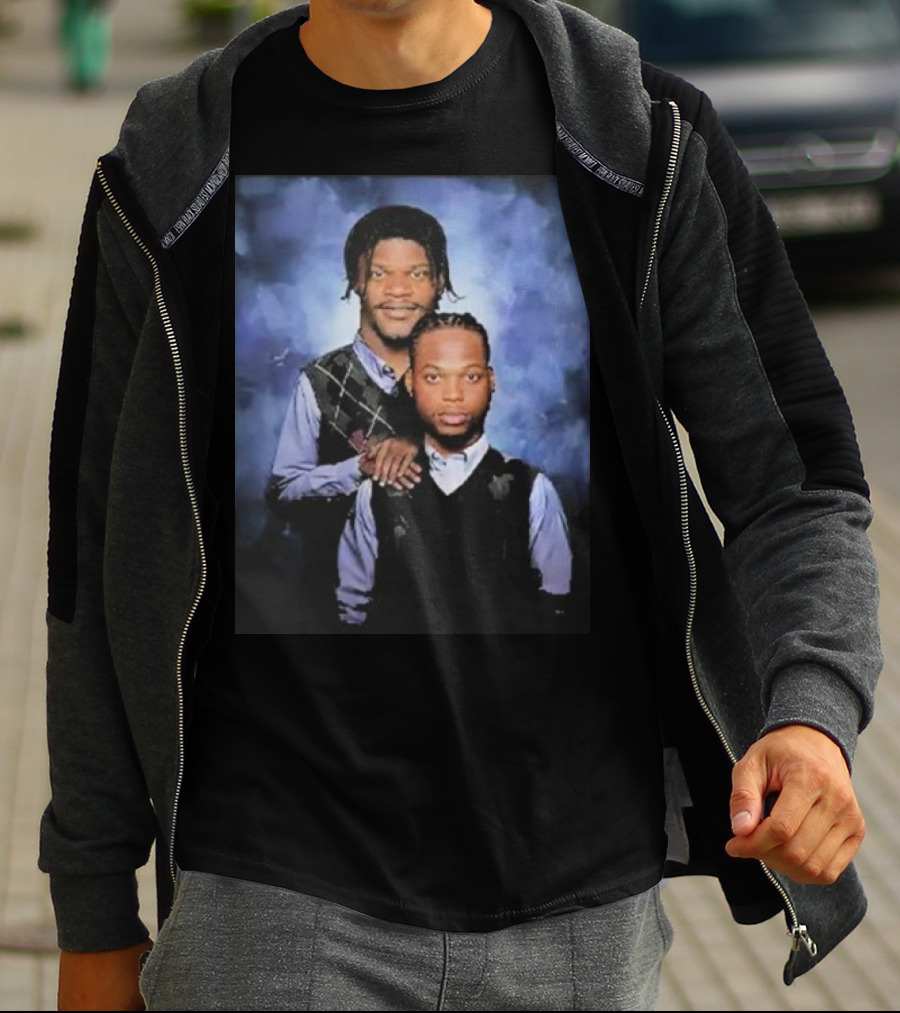 Lamar Jackson And Derrick Henry Step Brothers Movie Parody Baltimore Ravens T-Shirt