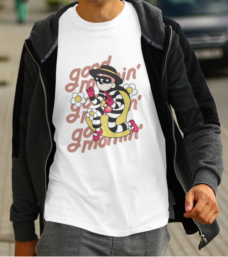 Doodles X McDonald’s Good Mornin’ Hamburglar With Flowers T-Shirt