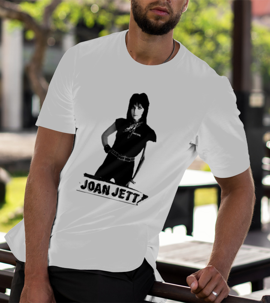 Joan Jett Crimson And Clover Photo Joan Jett Black And White Image T-Shirt