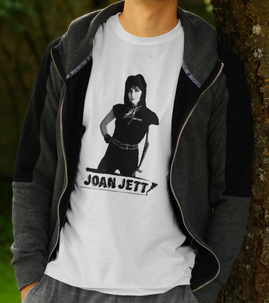 Joan Jett Crimson And Clover Photo Joan Jett Black And White Image T-Shirt