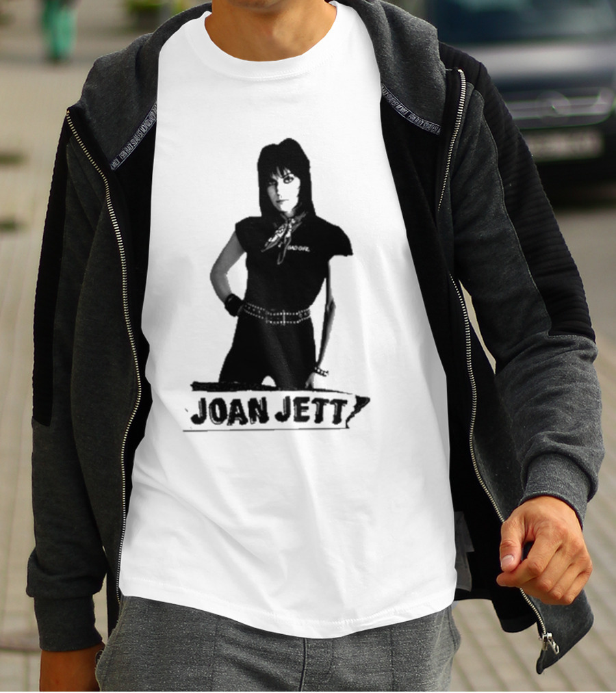 Joan Jett Crimson And Clover Photo Joan Jett Black And White Image T-Shirt