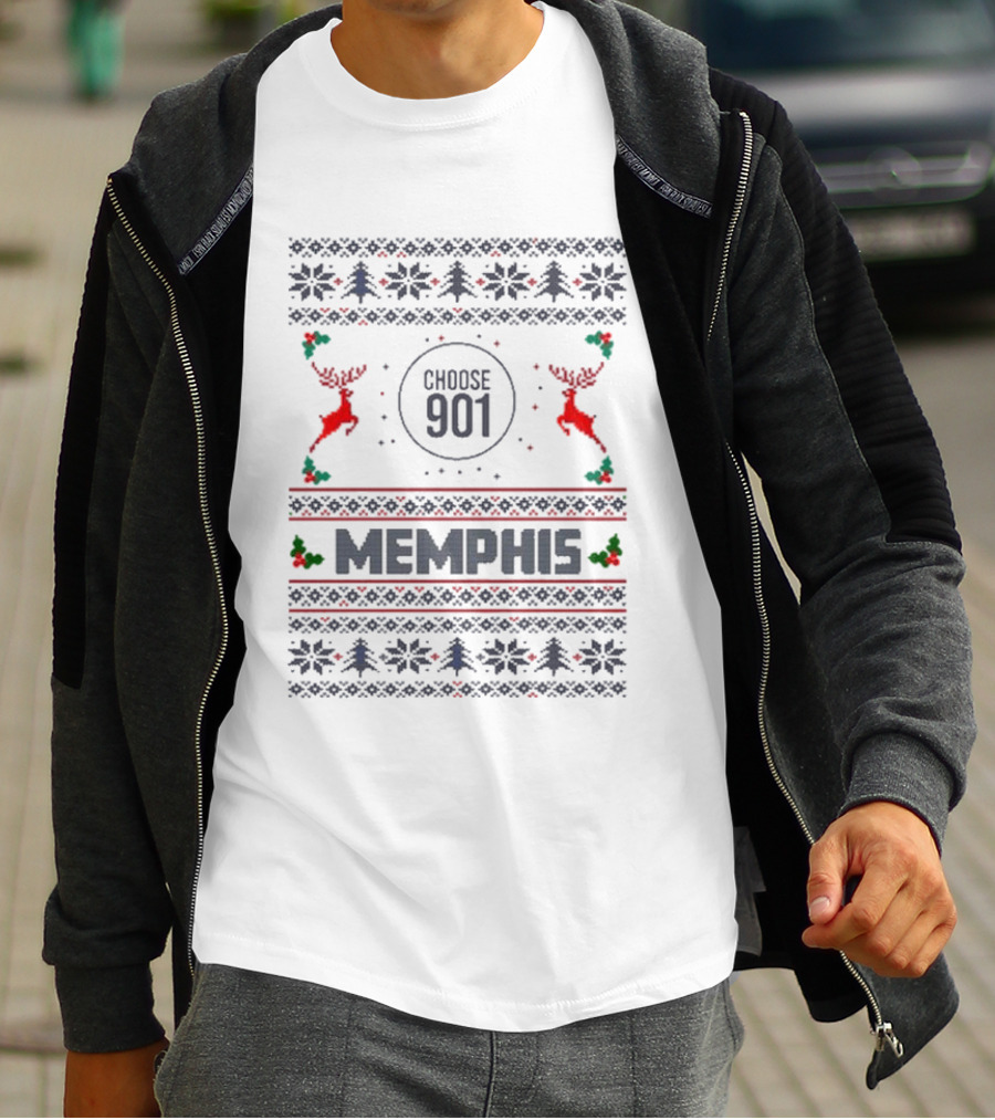 Choose 901 Memphis Christmas Holiday T-Shirt