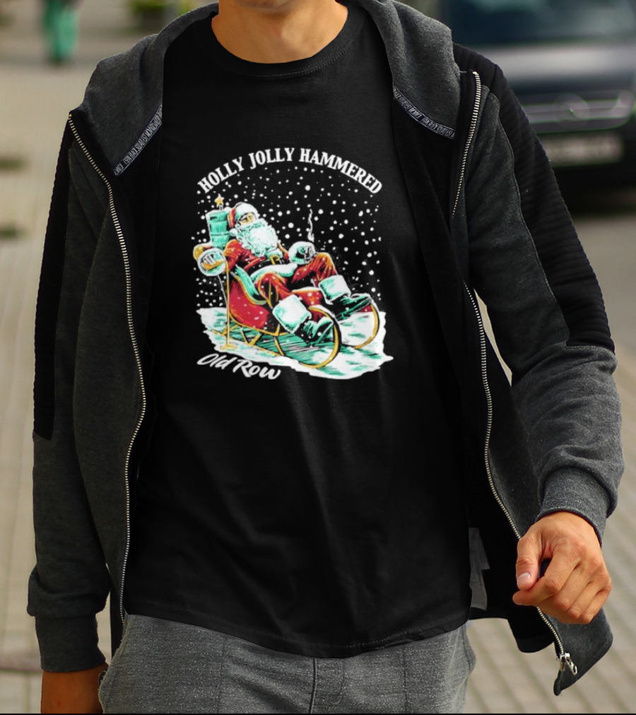 Holly Jolly Hammered Santa Old Row T-Shirt