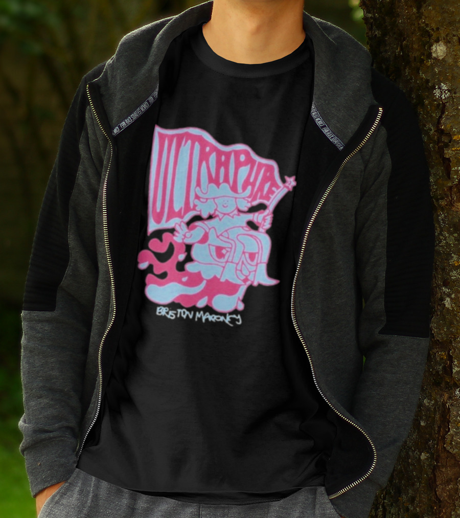 Briston Maroney Ultrapure Pink And Blue Caricature T-Shirt