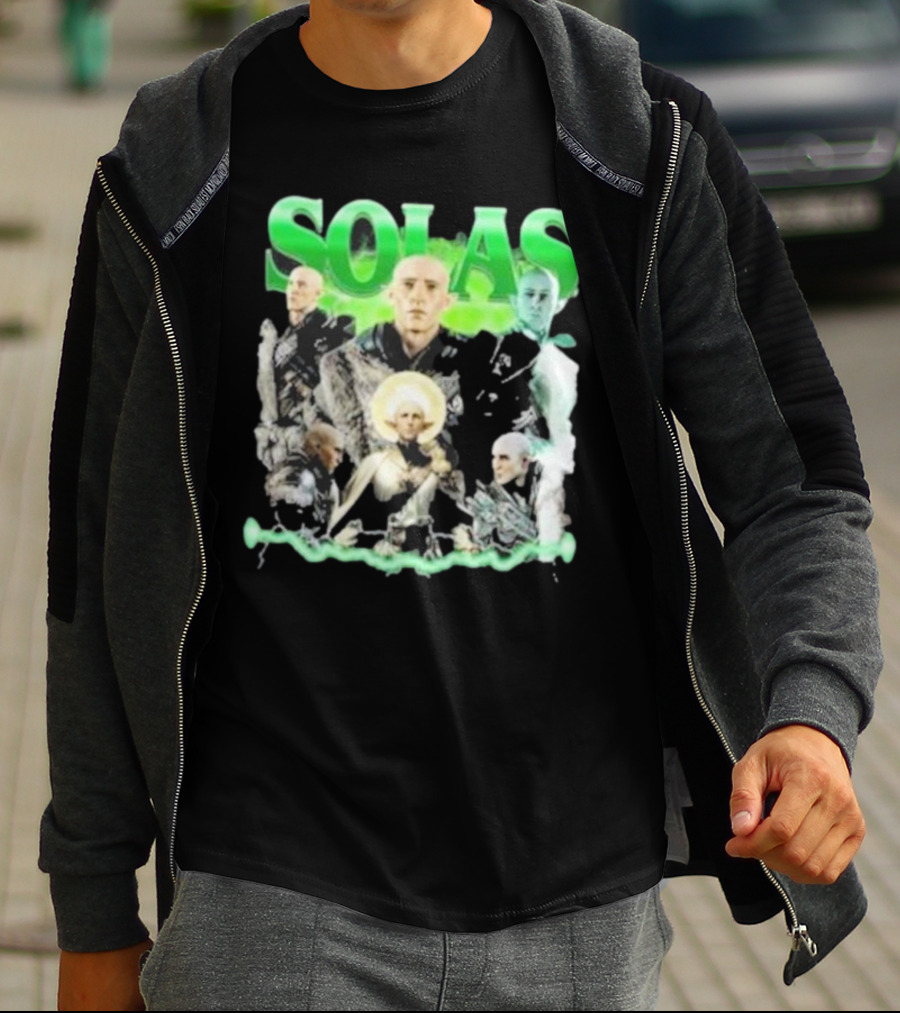 Solas Dragon Age Multiple Portraits Green Aesthetic Fan T-Shirt