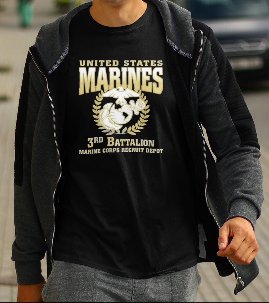 United States Marines 3rd Battalion Marine Corps Recruit Depot Emblem T-Shirt