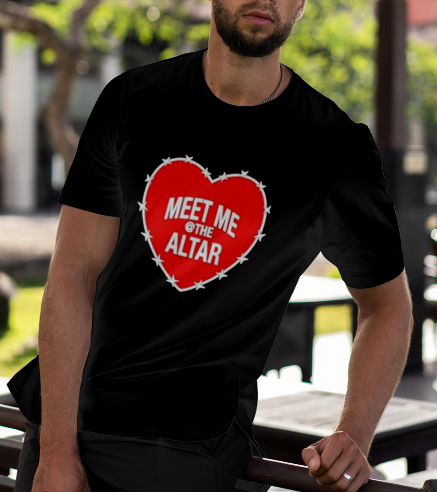 Meet Me At The Altar Heart With Star Border T-Shirt