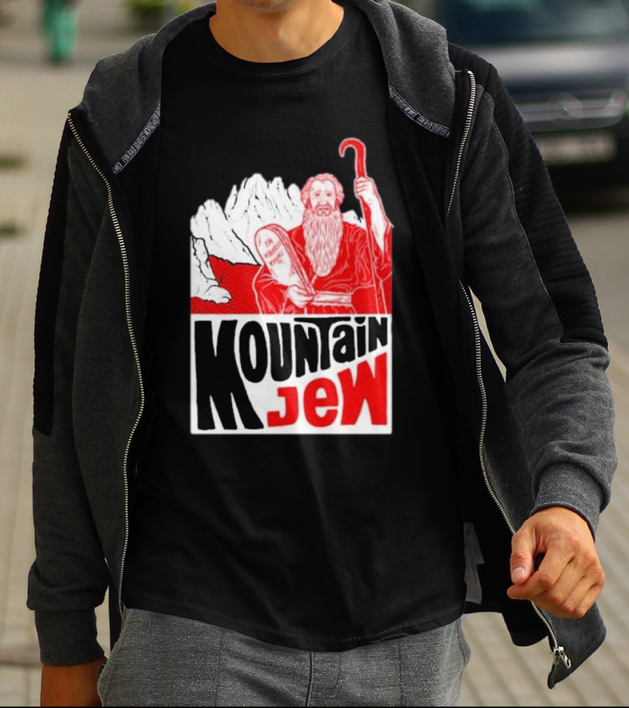 Nwt Mountain Jew Nature Old Men Cool Moses With Ten Commandments T-Shirt