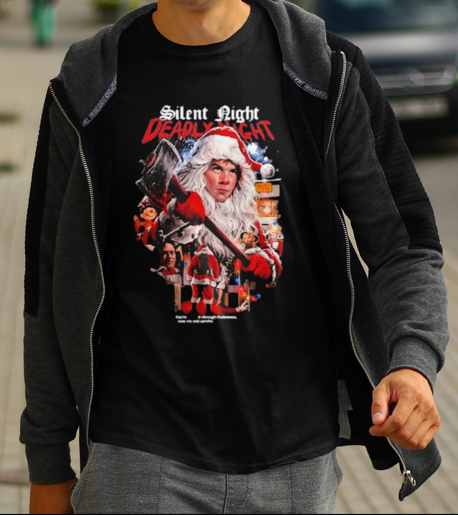 Silent Night Deadly Night Gutter Garbs Christmas Horror Santa Axe T-Shirt