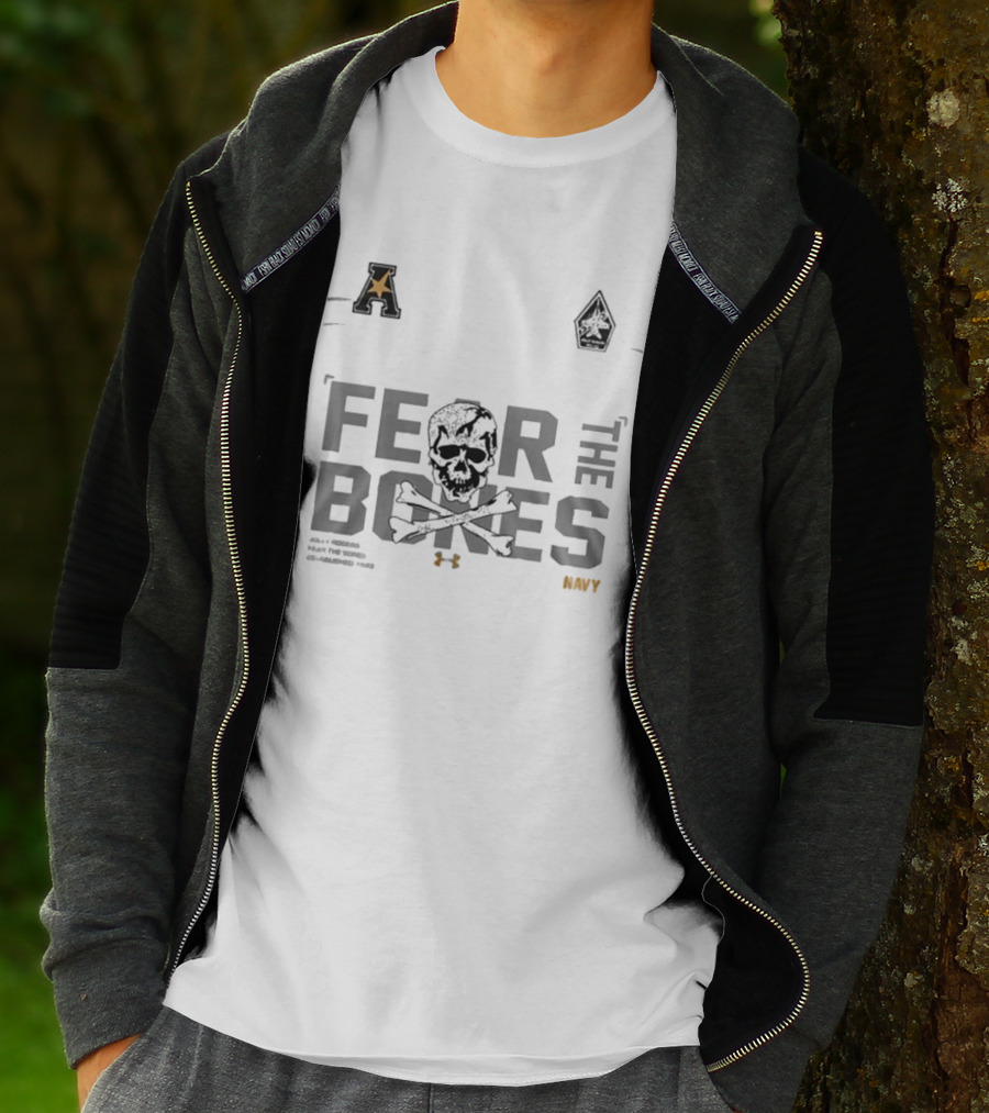 Navy Midshipmen X Jolly Rogers Fear The Bones T-Shirt