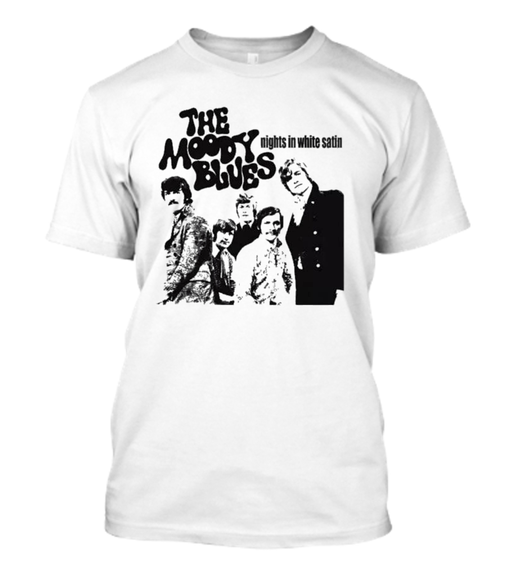 The Moody Blues Nights In White Satin Vintage Band Photo T-Shirt