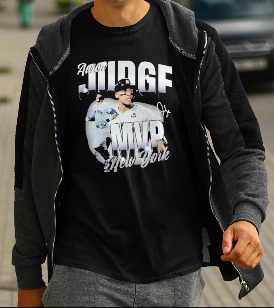 Aaron Judge New York Yankees MVP Signature Collection T-Shirt