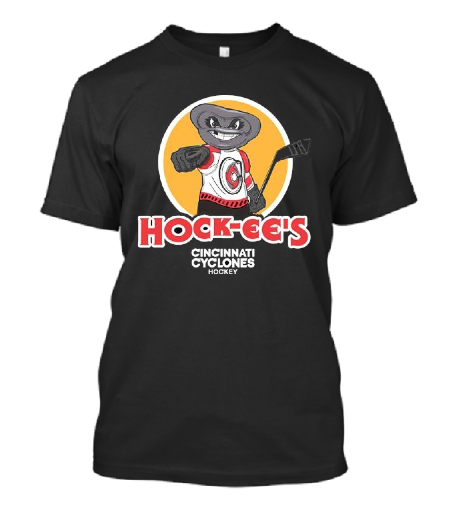 Hock-ee’s Cincinnati Cyclones Hockey Cartoon Mascot T-Shirt