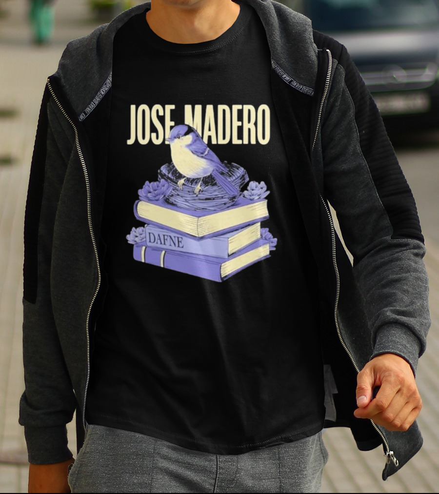 José Madero Dafne Bird On Books T-Shirt