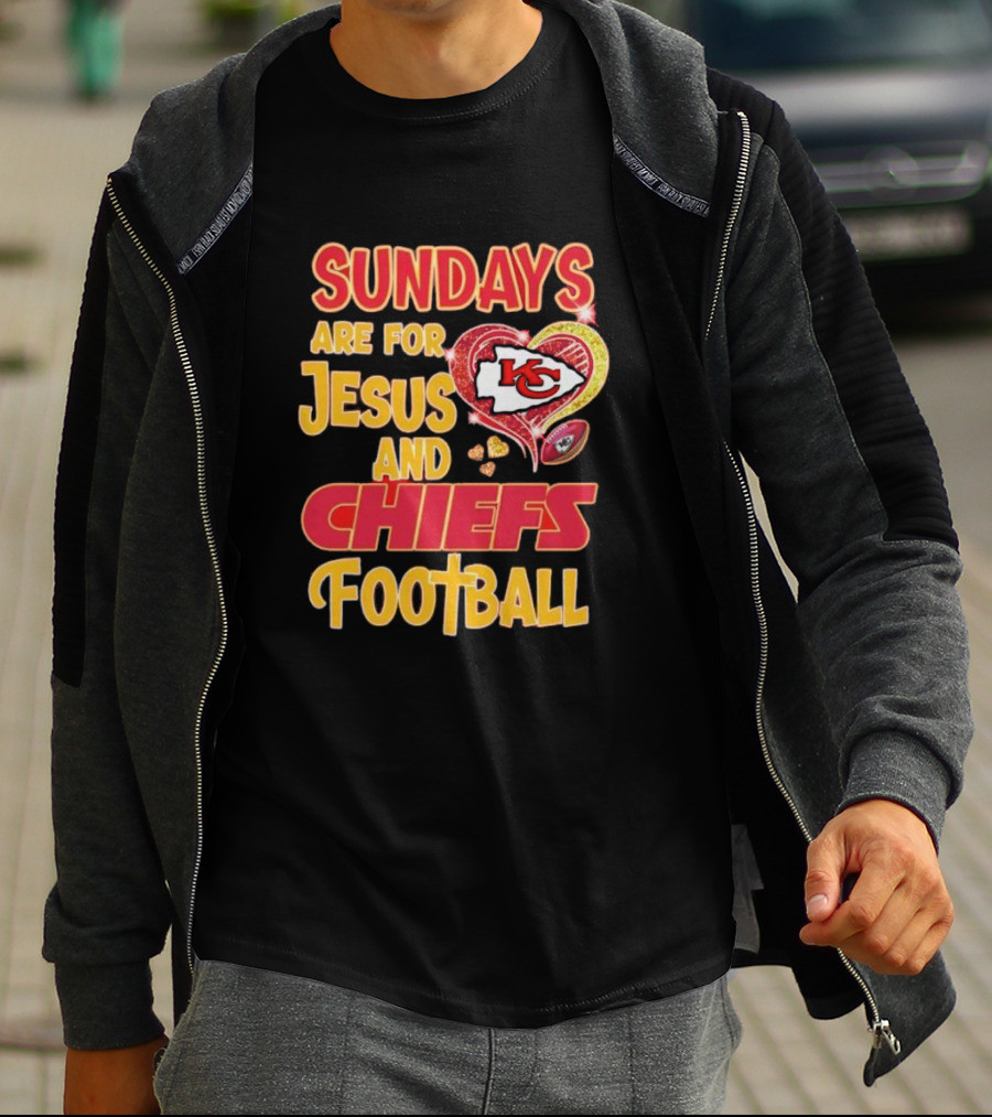 Sundays Are For Jesus And Chiefs Football Kansas City Fan Gear T-Shirt