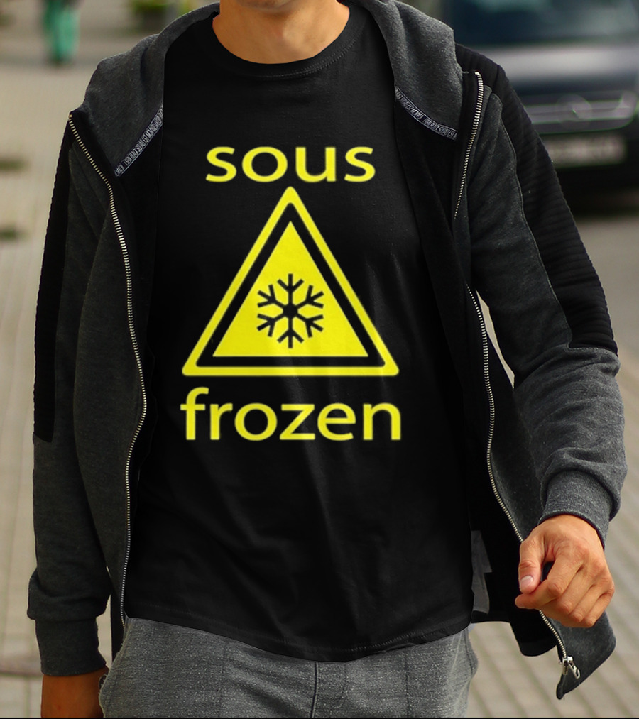 Sous Frozen Snowflake Warning Triangle T-Shirt