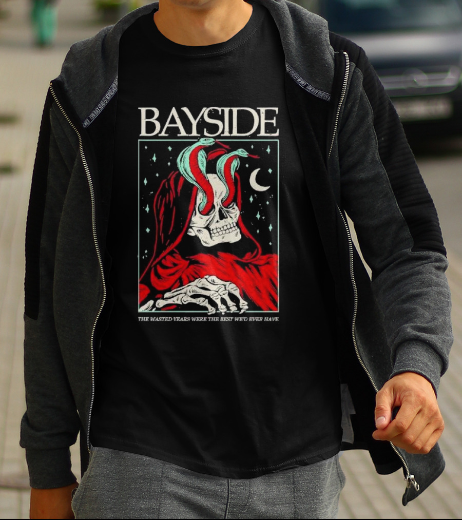 Bayside Cobras Skull With Snakes The Wasted Years Were The Best We’d Ever Have T-Shirt