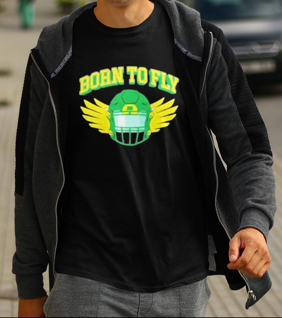 Born To Fly Football Helmet With Wings T-Shirt