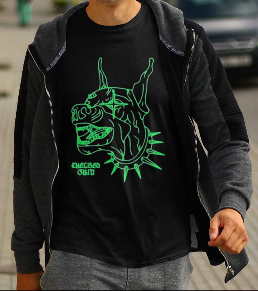 Chelsea Grin Neon Doberman Spiked Collar T-Shirt