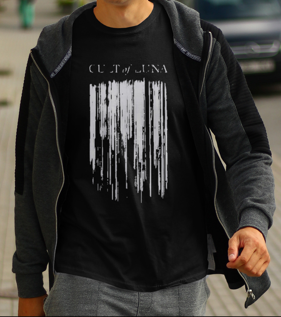Cult Of Luna Vertikal Abstract Black Lines T-Shirt