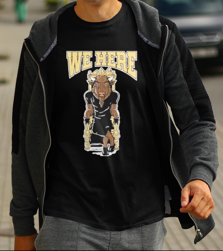 WE HERE Buffalo Bull King On Throne T-Shirt