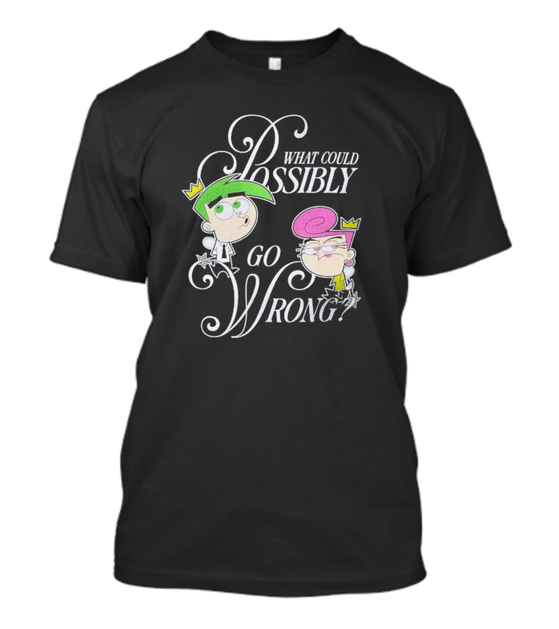 What Could Possibly Go Wrong Fairy OddParents Cosmo And Wanda T-Shirt